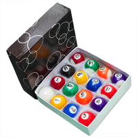 25mm 32mm 38mm 44mm Mini Pool Balls Set for Kids, Small Billiard Balls Toy, Black 8 Included