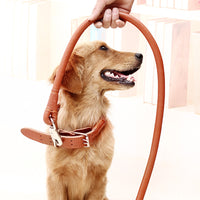 PU Leather Dog Collar and Leash Set for Large Dogs