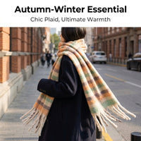 Plaid Scarf for Women Winter, Cashmere-Like Scarves Ladies Shawl Wrap, Soft Warm Oversized Cold Weather Checkered Long Blanket