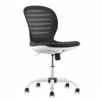 Adjustable Height Wheeled Study Chair 360-Degree Swivel Rolling Mesh Chair Breathable Backrest Office Furniture Thick Padded Seat for Students, Telecommuting Workers, Adults, Dorm Room, Workspace