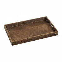 Dried Fruit Plate Smooth Polished Finish Tea and Coffee Tray Portable Retro Design Tea Board for Hotel, Living Room