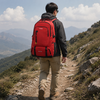 70L Hiking Backpack Rucksack Air Mesh Breathable Unisex Nylon Water Resistant