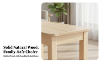 Solid Wood Construction Square Accent Table with Shelf Space-Saving Design 2-Tier Square Stand Small Footprint Nightstand Accessible Storage for Apartment Dwellers, Homeowners, Students, Living Room, Balcony, Bedroom, Office