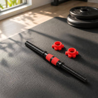 Dumbbell Connecting Rod Anti-Slip Dumbbell Extension Bar with Locking Nuts Textured for Weightlifters, Home Gym