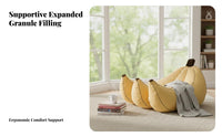 Cute Shape Banana-Shaped Lounger Single Person Bean Bag Chair Novelty Design Floor Sofa Comfortable for College Students, Teens, Adults, Bedroom, Living Room, perusing corner, Lounge Area