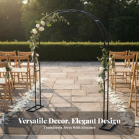 Indoor & Outdoor Use Wedding Arch Frame Weather Resistant Metal Arch Stand Sturdy Construction Metal Backdrop Stand Heavy Duty for Gardeners, Photographers, Couples, Weddings, Photography Backdrop, Parties