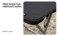 Foldable Collapsible Mini Stool space-saving Miniature Camp Chair Lightweight Portable Seat Easy Setup for everyday globetrotters, Queuing, Fishing, Camping, Travel