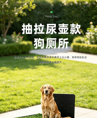 跨境抽屉狗厕所草坪亚马逊尿壶款狗厕所带挡板防溅仿真草坪狗厕所