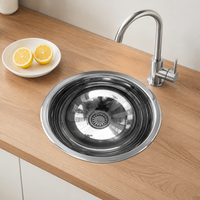 Stainless Steel Sink Single Bowl Kitchen Sink 335x295x150mm Brushed Finish Sink