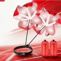 Double Canopy Resistance Parachutes Running Parachutes with Adjustable Belt Heavy-Duty for Athletes, Sprint Exercises