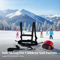 Adjustable Straps Kids Ski Harness Long-Lasting Nylon Strapping Kids Ski Training Harness Removable Buckles Skiing Speed Control Leash Heavy Duty for Beginners, Toddlers, Parents, Snowboarding, Cycling, Skateboarding