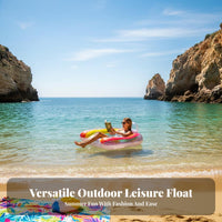 Foliage Print Design Inflatable Lounger with Canopy Foldable Inflatable Lounge Chair with Canopy Easy to Stow for Adults, Beach, Lake