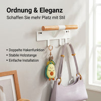 Modern Coat Hooks, Entryway Key Rack, Wall-Mounted Clothes Hooks, 20kg Load Capacity Hook Rail for Hallway & Office