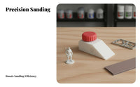 Multi-Shape Design Sandpaper Holder Assorted Shapes 3D Printed Sanding Grip Interchangeable for Model Makers, Surface Finishing, Woodworking