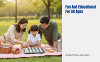Large Soldier Chess Set, Foldable Land Game Board, Portable Educational Game for Kids, Family Strategy Toy
