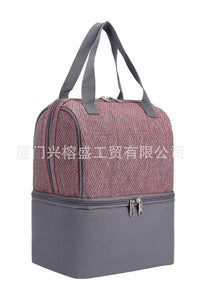 Double Layer Insulated Cooler Bag for Lunch, Picnic, Breast Milk Storage, and Baby Bottles