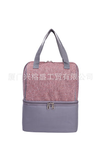 Double Layer Insulated Cooler Bag for Lunch, Picnic, Breast Milk Storage, and Baby Bottles