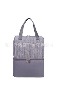 Double Layer Insulated Cooler Bag for Lunch, Picnic, Breast Milk Storage, and Baby Bottles