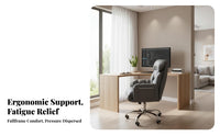 High-Back Support Padded Recliner with Footrest Adjustable Height Reclining Desk Chair with Footrest Cushiony Cushioning Swivel Seat Ergonomic Design for Students, People Working from Home, Distant Workers, Bedroom, Dorm Room, Gaming Setup