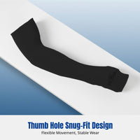UV Protection Arm Sleeves, Ice Silk, Sunblock, Extended Thumb Hole, Cycling, Sports, Unisex, Spandex