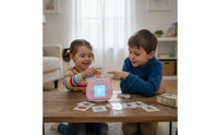 Bilingual Flashcard Reader with Screen Interactive Talking Flash Cards Reader Rechargeable Sensory Learning Kit Pocket-Sized for Preschoolers, Toddlers, Travel