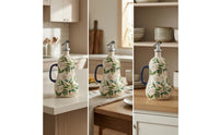 Ceramic Oil Dispenser Bottle Ergonomic Oil Dispenser with Handle Container Long-Lasting Modern for Home Cooks, Kitchen