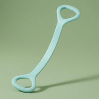 Figure-Eight Resistance Band Sage Green Figure 8 Resistance Band Fitness Gear Dotted Grip Lightweight