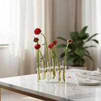 Glass Test Tube Vase Modern Minimalist Design Test Tube Vase High Clearness Single Stem Flower Holder for DIY Enthusiasts, Wedding Centerpiece