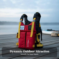 Kayaking Flotation Vest Adjustable Straps Fishing Flotation Vest Kayak Safety Vest Reflective Strips Long-Lasting Buckles