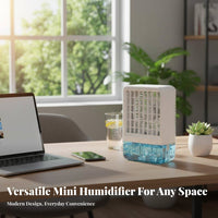 Multi-Function Air Chiller Humidifier Quiet Mini Water Cooling Fan Adjustable Ventilation Stream Portable Air Chiller for Office, Bedroom, Dorm Room