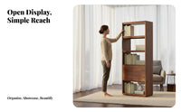 Minimalist Aesthetic versatile Open shelving unit open-sidedstanding Multi-Tier shelving unit Space-Saving Shelving Unit Sturdy and Stable for Book Lovers, Homeowners, Interior Design aficionados, Study Room, Home Office, Bedroom
