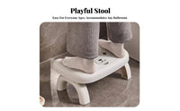 Anti-Slip Folding Toilet Footrest Heavy Duty Foldable Cartoon Squatting Stool Stable Structure Bathroom Accessory Portable for Children Women, Seniors, Home, Potty Training, Travel