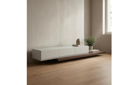 Extendable TV Cabinet Ready-to-Assemble Extendable TV Stand Space-Saving Media Console