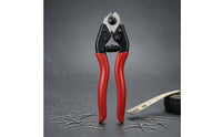 Black Metal Head Manual Wire Rope Cutter Red Handles Coil-Assisted-Loaded Wire Cutter