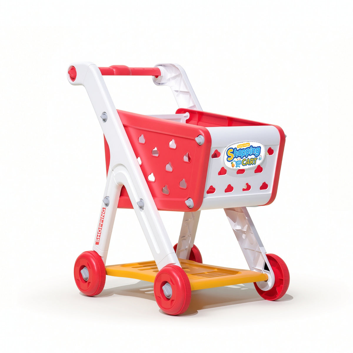 Shopping Cart Toy Role-Playing Toy Grocery Cart Push-Along Realistic for Children, Playroom, Classroom