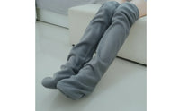 Fleece Leg Warmers Soft Thigh High Socks Long Leg Warmers for Women, Cold Weather, Lounging, Bedtime