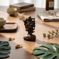 Maitreya Buddha Statue Solid Wood Boxwood Buddha Carving Collectible Ornament for Collectors