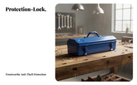 Portable Metal Tool Case Sturdy Hardware Storage Reinforced Bottom for Workshop