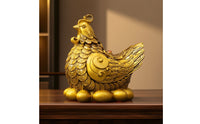 Cockerel Figurine Brass Cockerel Ornament Charming Sculpture for Home Decor