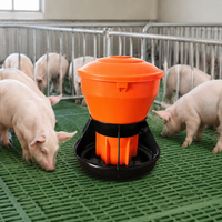 Automatic Piglet Feeder, 6-Compartment Sow Litter Piglet Feeder, Anti-Waste Polymer Pig Trough