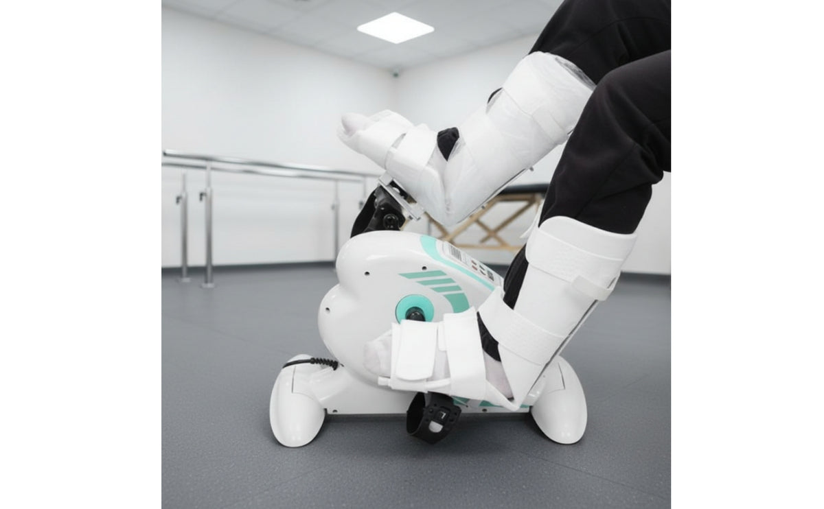 Motorized Electric Stepper with Handheld Controller Anti-Slip Rehabilitation Stepper Compact Electric Leg Exerciser Automatic for Rehab Patients, Seniors, Physical Rehabilitation, Home