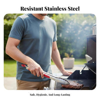 Stainless Steel Kitchen Tongs High Temperature Resistant Barbecue Grilling Tongs Kitchenware Anti-Scald Handle Dishwasher Safe