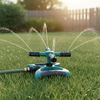 Connectable in Full-Circle Degree Rotating Sprinkler Connect Multiple Sprinklers 3 Arm Water Sprinkler Swivel Hose Connection Irrigation System Easy to Set Up for Lawn, Yard