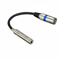 Stereo Transmission TRS Female to XLR Male Link Cable Metal Housing 6.35mm Female to XLR Male Adapter Noise-Clear Balanced Audio Adapter Cable for Musicians, DJs, Recording Studio, Live Performance