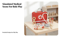 Realistic Simulation Pretend Play Medical Set Educational Fun Toy Doctor Tools Great Gift Kids Medical Kit Materials for Children 3+, Preschoolers, Preschool, Kindergarten, Playroom, Playdates