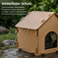 Large Green Cat House, 4-Season Cat Shelter with Cat Flap, Insulated & Waterproof, with Asphalt Roof & Foldable Roof