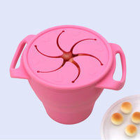 Collapsible Silicone Snack & Straw Cup for Kids, Portable Outdoor Travel Storage Cup