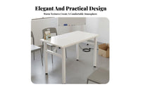 Multi-Use Folding Desk Easy Assembly Foldable Computer Desk Stable Structure Collapsible Study Table Thickened Steel Frame for Students, Apartment Dwellers, Homeowners