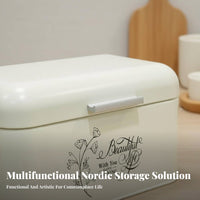 Large Capacity Storage Box with Lid Multipurpose for Entryway, Pantry, Families