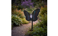 Outdoor Butterfly Garden Decor with Solar Light Easy to Install Butterfly Light with Ground Stake Sturdy Colorful for Gardeners, Lawn, Pathway